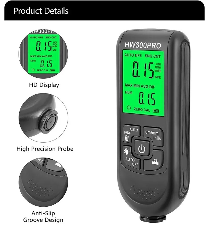 HW-300PRO طلاء السيارات فيلم م - مراجعة Paint Thickness Gauge وسعره
