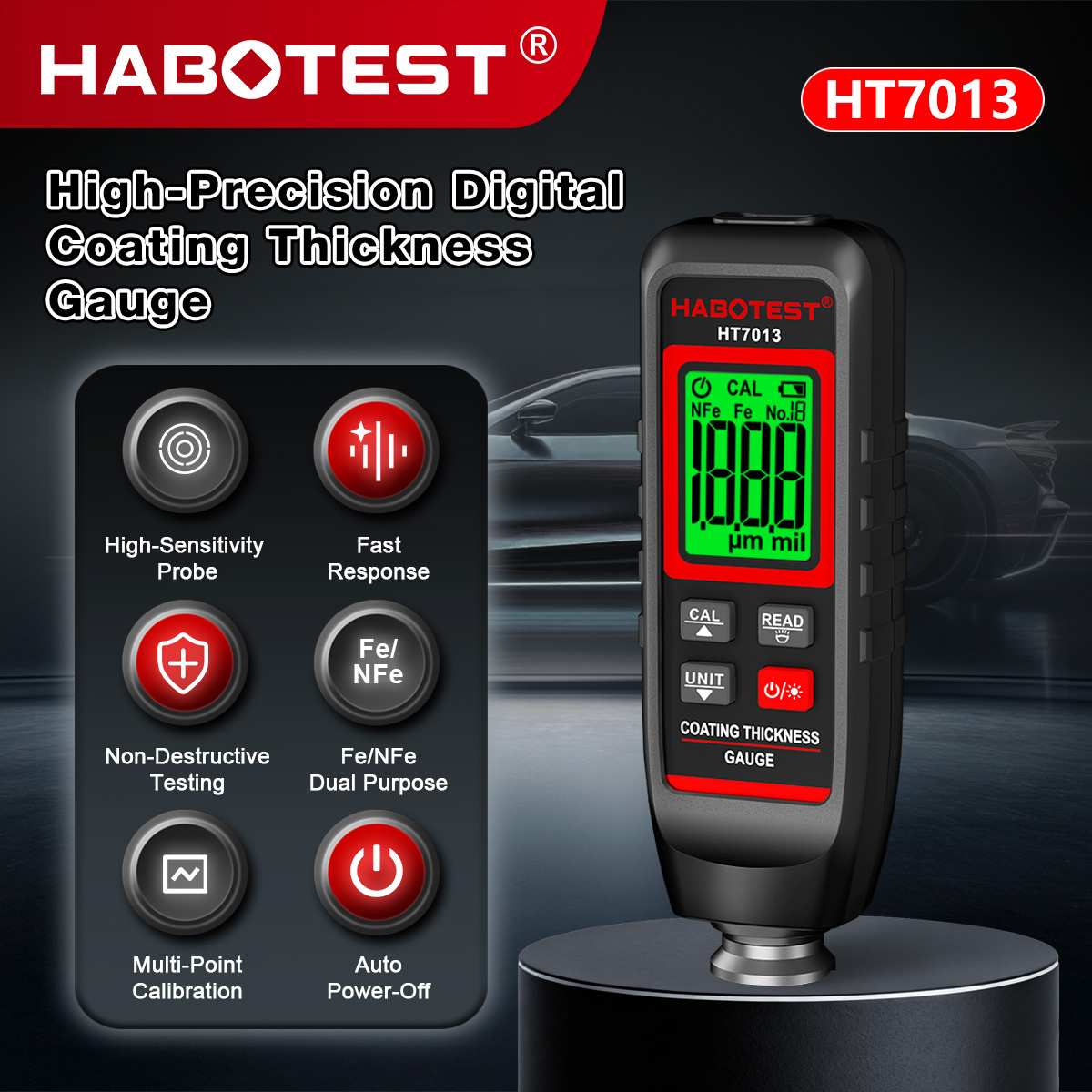 جهاز قياس سماكة الطلاء HABOTES - مراجعة Paint Thickness Gauge وسعره